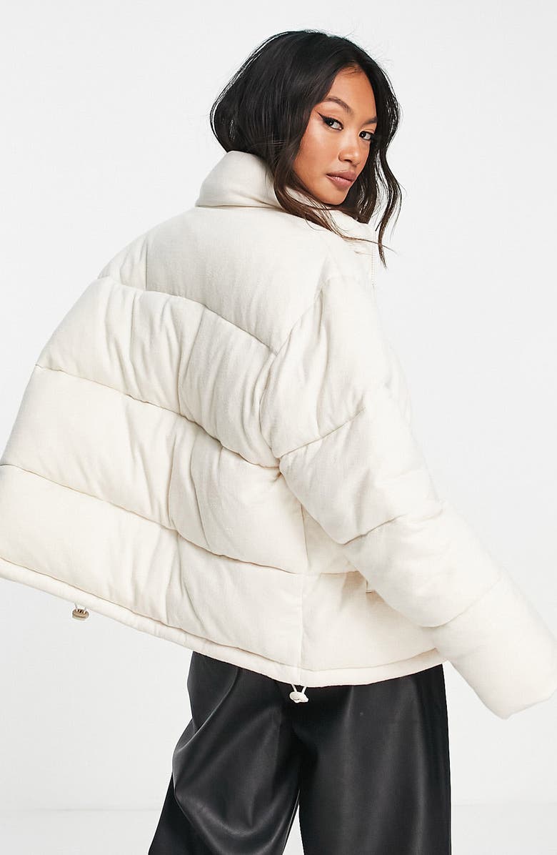 ASOS DESIGN Textured Puffer Jacket, Alternate, color, 