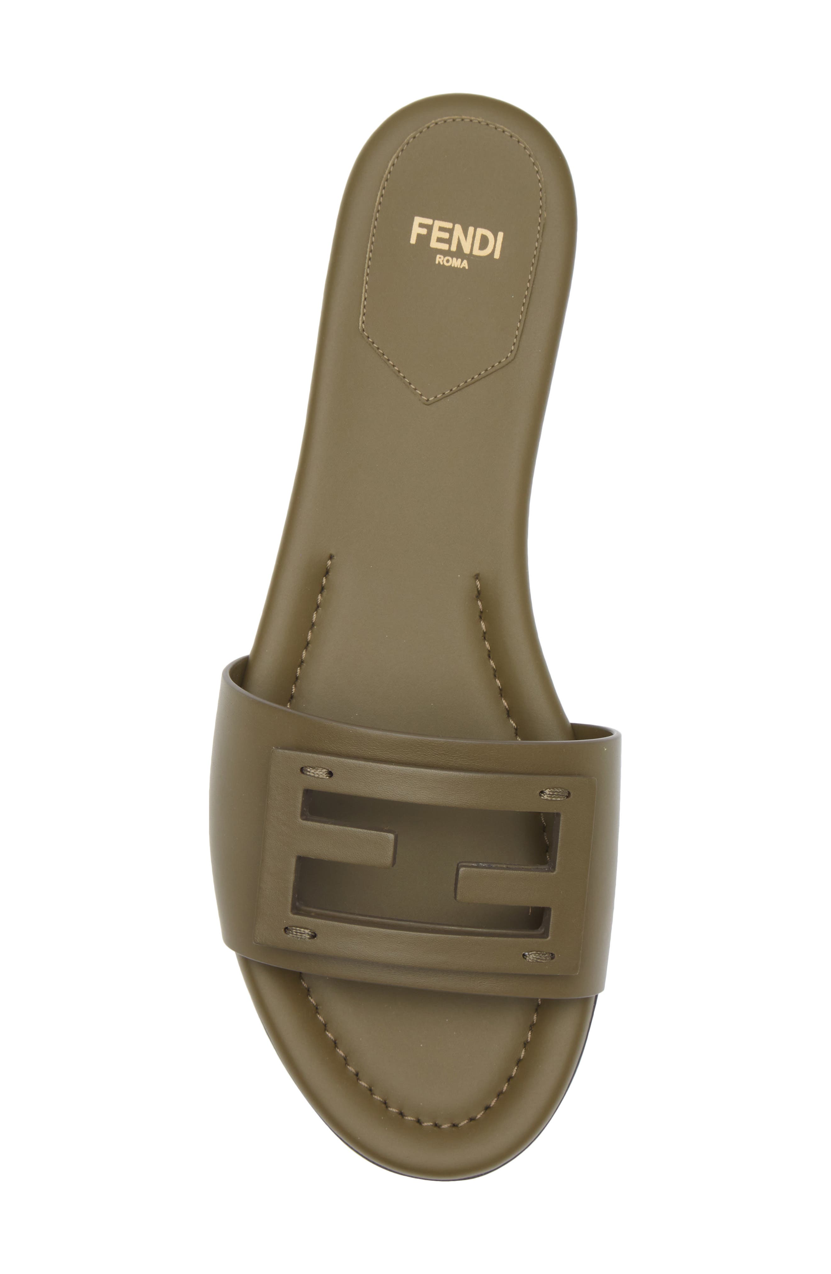 Signature Logo Slide Sandal, Alternate, color, F0KRT MILITARE MILITARE