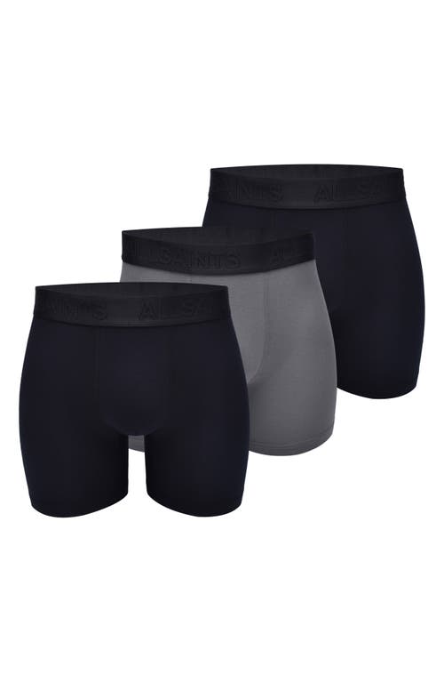 Allsaints Assorted 3-pack 5-inch Contour Pouch Boxer Briefs In Black Multi