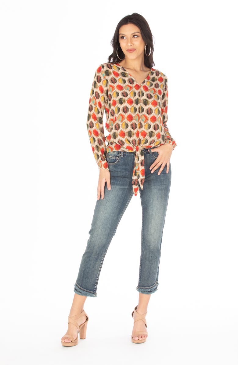 APNY Olivia Double Frayed Hem Mid Rise Ankle Slim Jeans, Alternate, color,