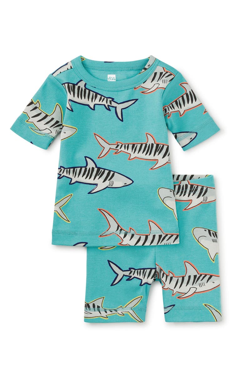 Tea Collection In Your Dreams Pajama Set, Alternate, color, Tiger Sharks