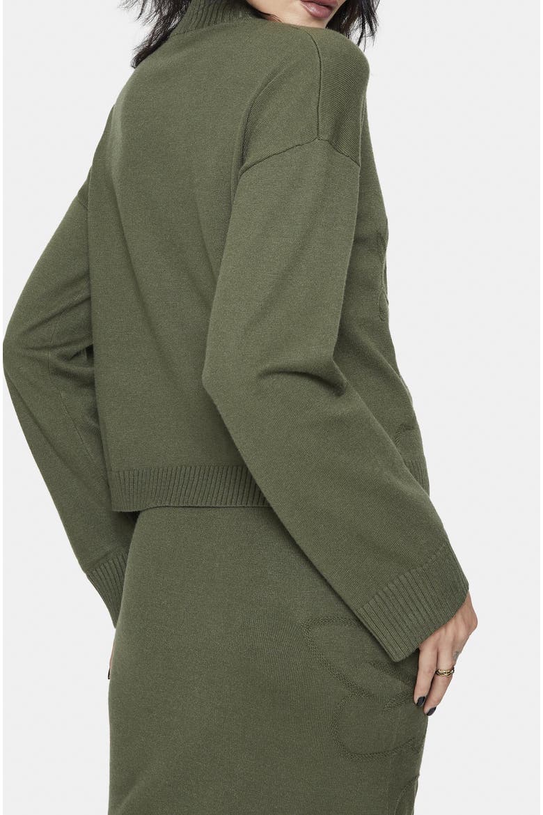 Elixir Branch Detail Knit Sweater, Alternate, color, Green