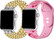 Posh Tech Nova and Cherry Silicone Bands For Apple Watch and Smartwatch