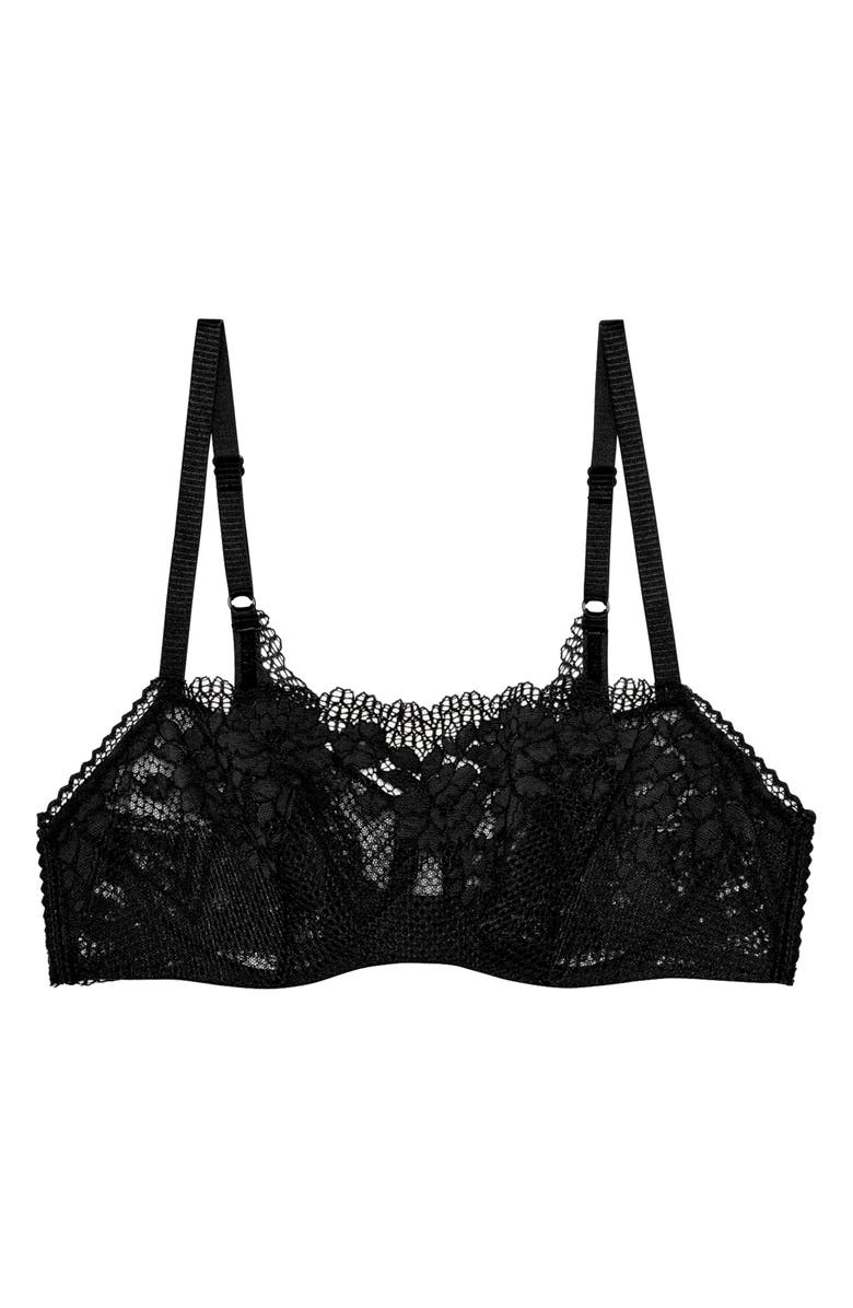 PASSIONATA Nina Underwire Square Neck Bra, Alternate, color, Black