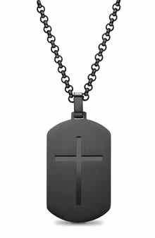 EDFORCE Men's Prayer Dog Tag Pendant Necklace