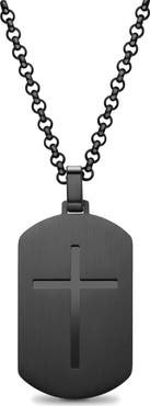 EDFORCE Men's Prayer Dog Tag Pendant Necklace