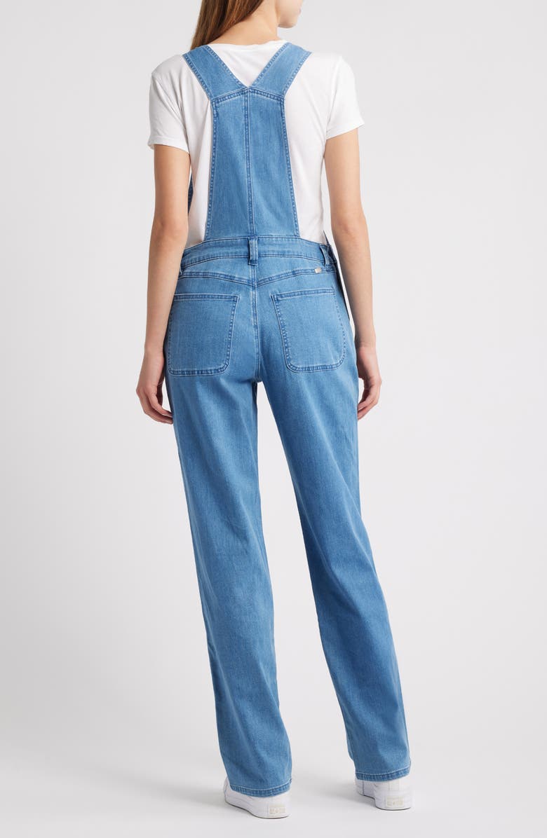 1822 Denim Baggy Straight Leg Denim Overalls, Alternate, color, 