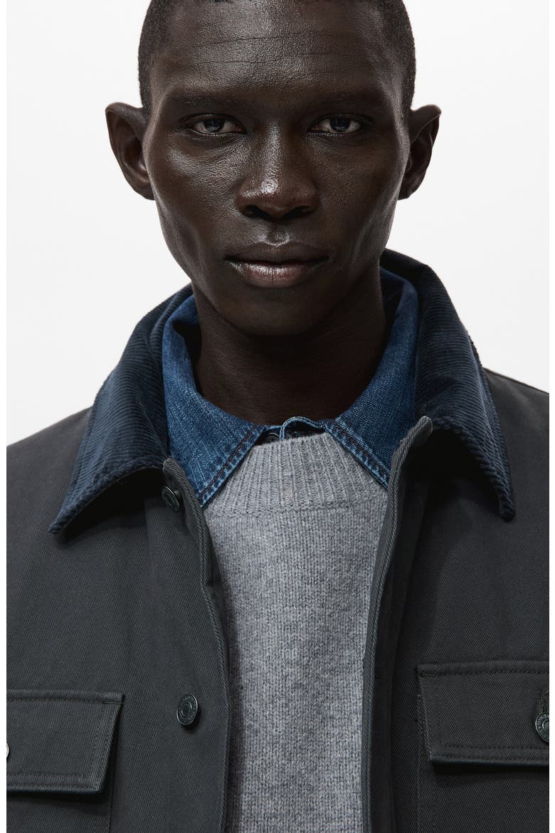 Cotton Corduroy Collar Jacket, Alternate, color, CHARCOAL