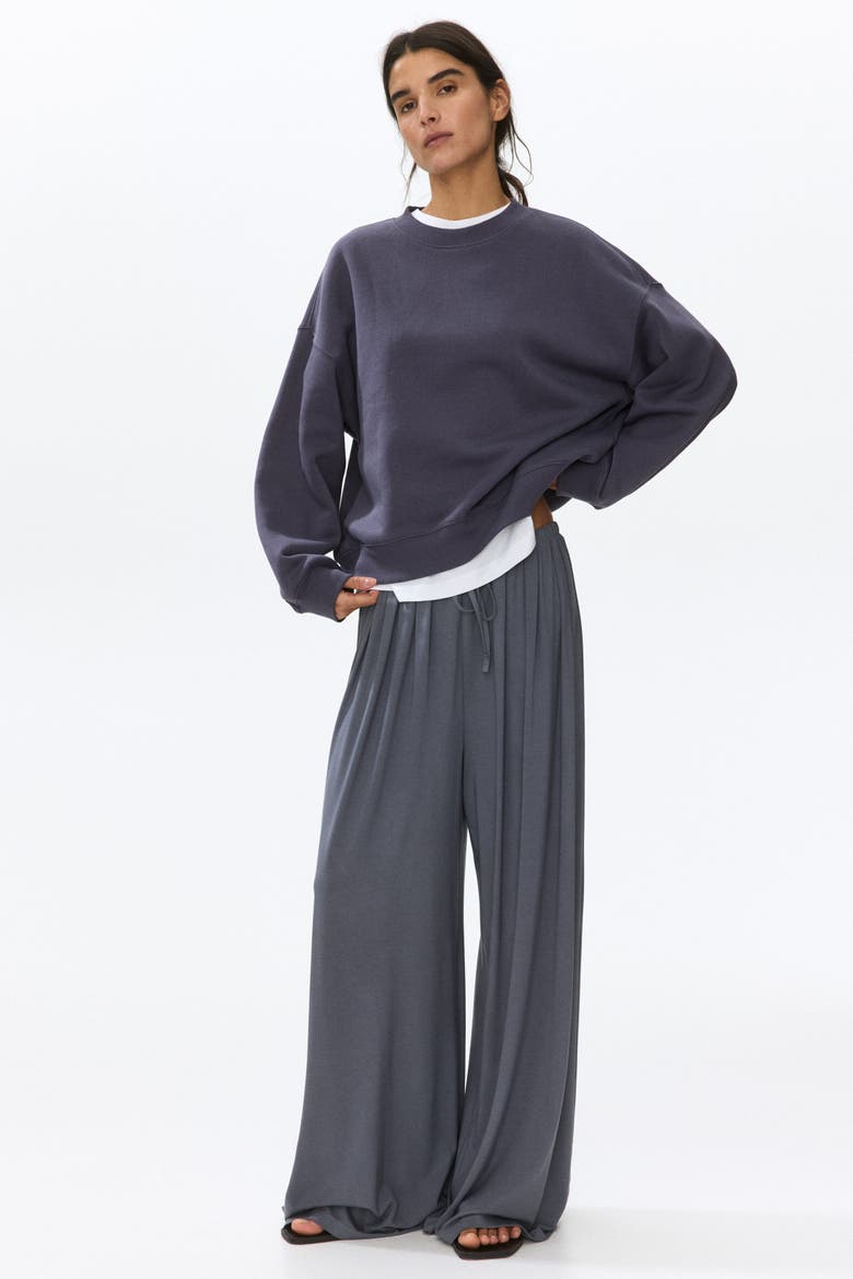 Jersey Drawstring Trousers, Main, color, Dark gray
