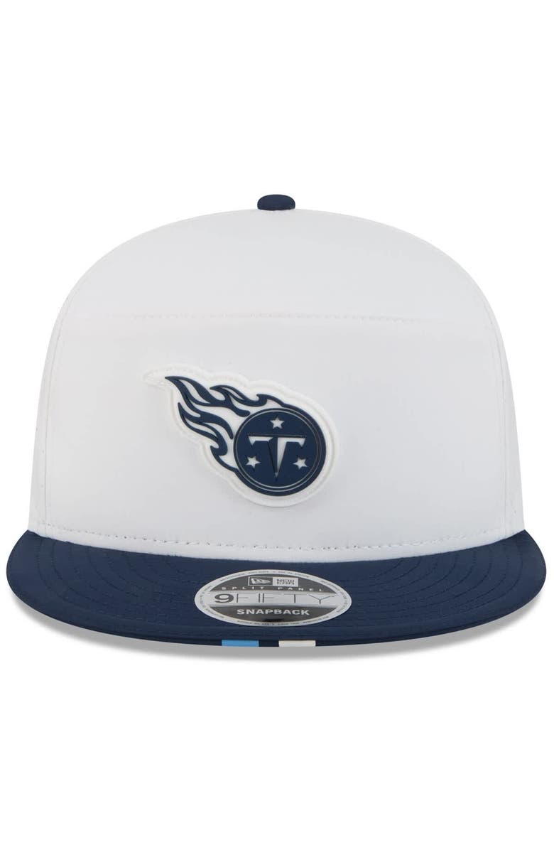 New Era Men's New Era  White/Navy Tennessee Titans 2025 NFL Training Camp Split Panel 9FIFTY Snapback Hat, Alternate, color, White
