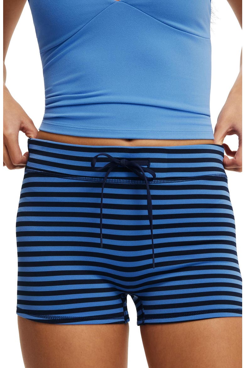 Women's Active Ultra Smooth Tie Front Micro Short, Alternate, color, Prep Sport Navy Ultramarine