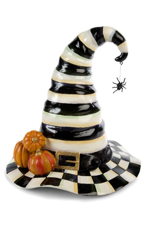 Courtly Stripe Witch's Hat Decoration