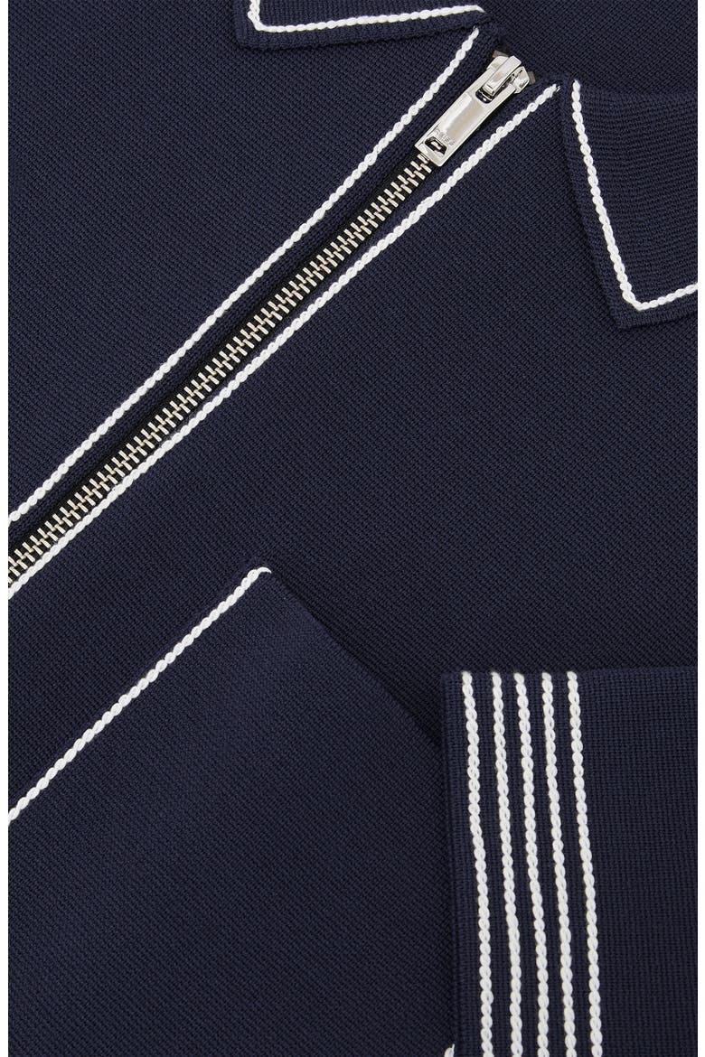 Blake Piped Zip Shirt, Alternate, color, NAVY