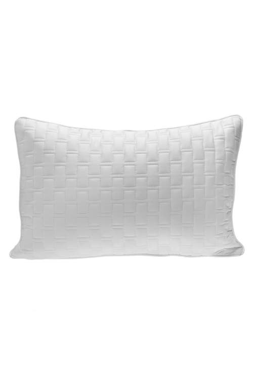 BedVoyage Quilted Throw Pillow in White 