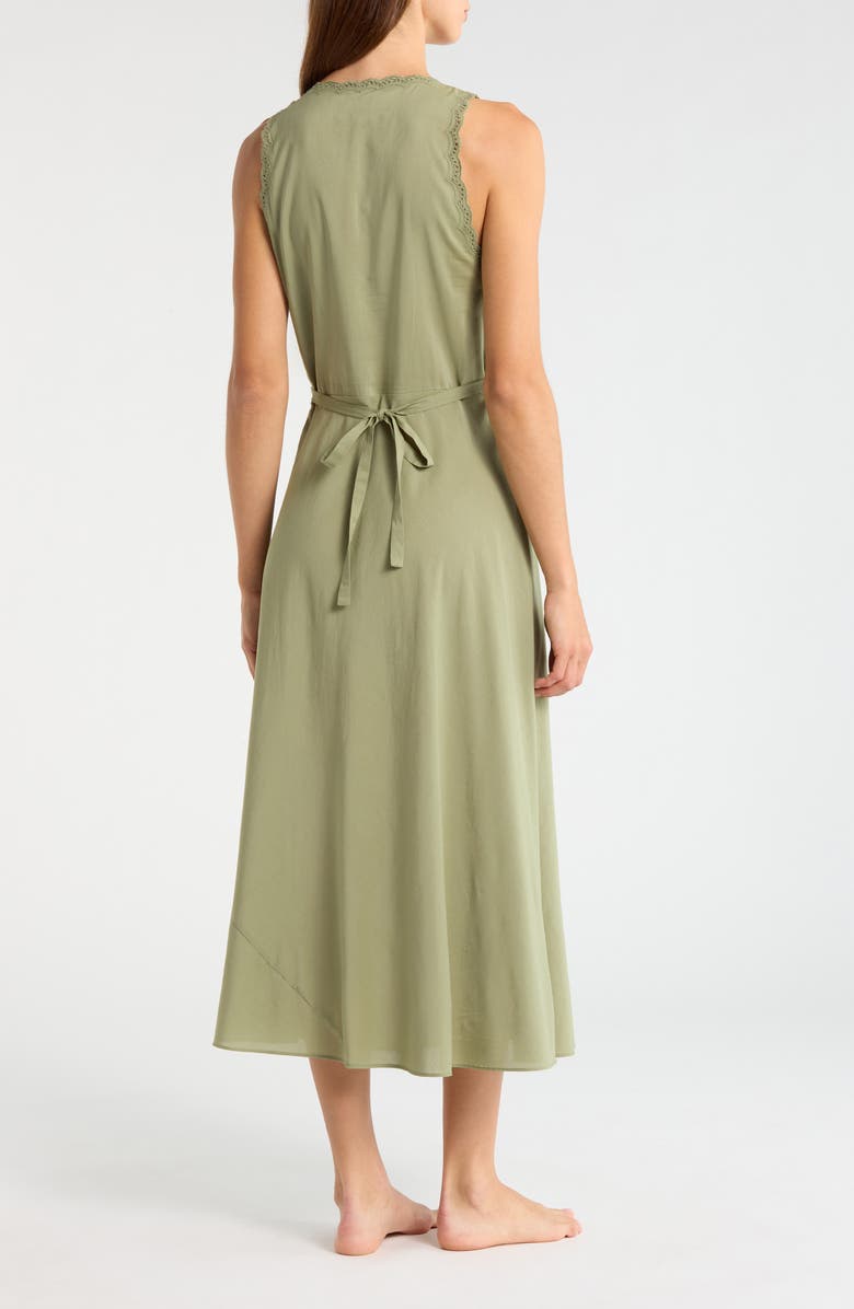 Reformation Lila Sleeveless Sleep Dress, Alternate, color, Artichoke