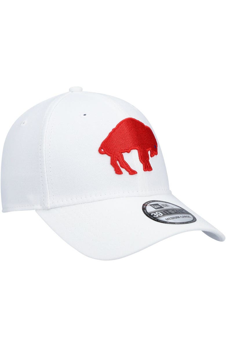 New Era Men's New Era White Buffalo Bills Throwback Logo Iced II 39THIRTY Flex Hat, Alternate, color, 