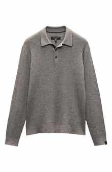 rag & bone Crawford Long Sleeve Wool & Cashmere Sweater Polo