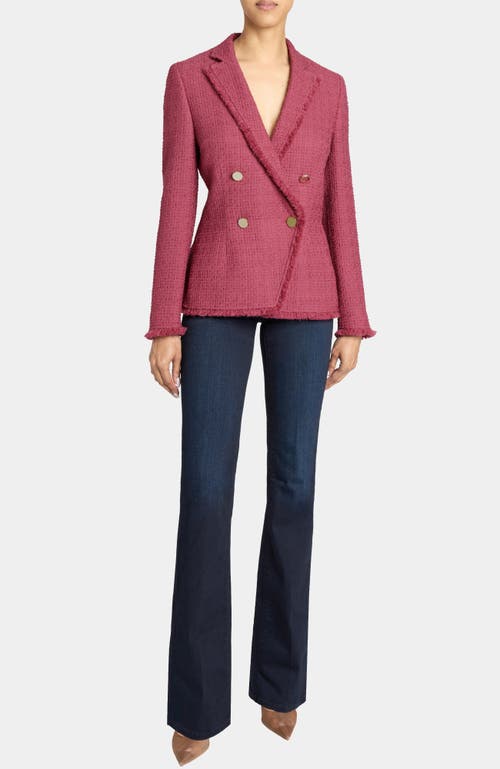 Santorelli Alaia Double-breasted Tweed Jacket In Brown