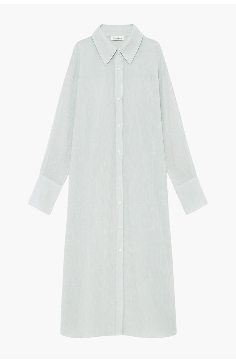 ANINE BING Noemi Dress, Alternate, color, Green And White Mini Stripe