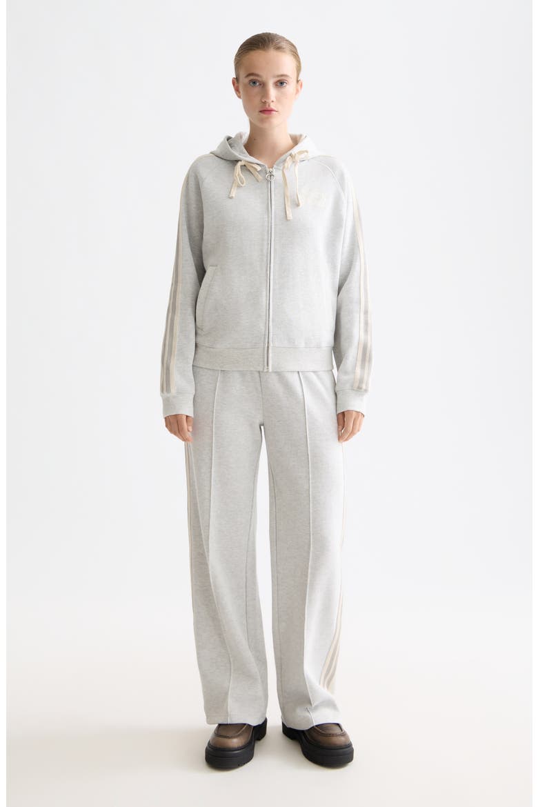 Interlock Seamed Cotton Blend Sweatpants, Alternate, color, LIGHT GREY MELANGE