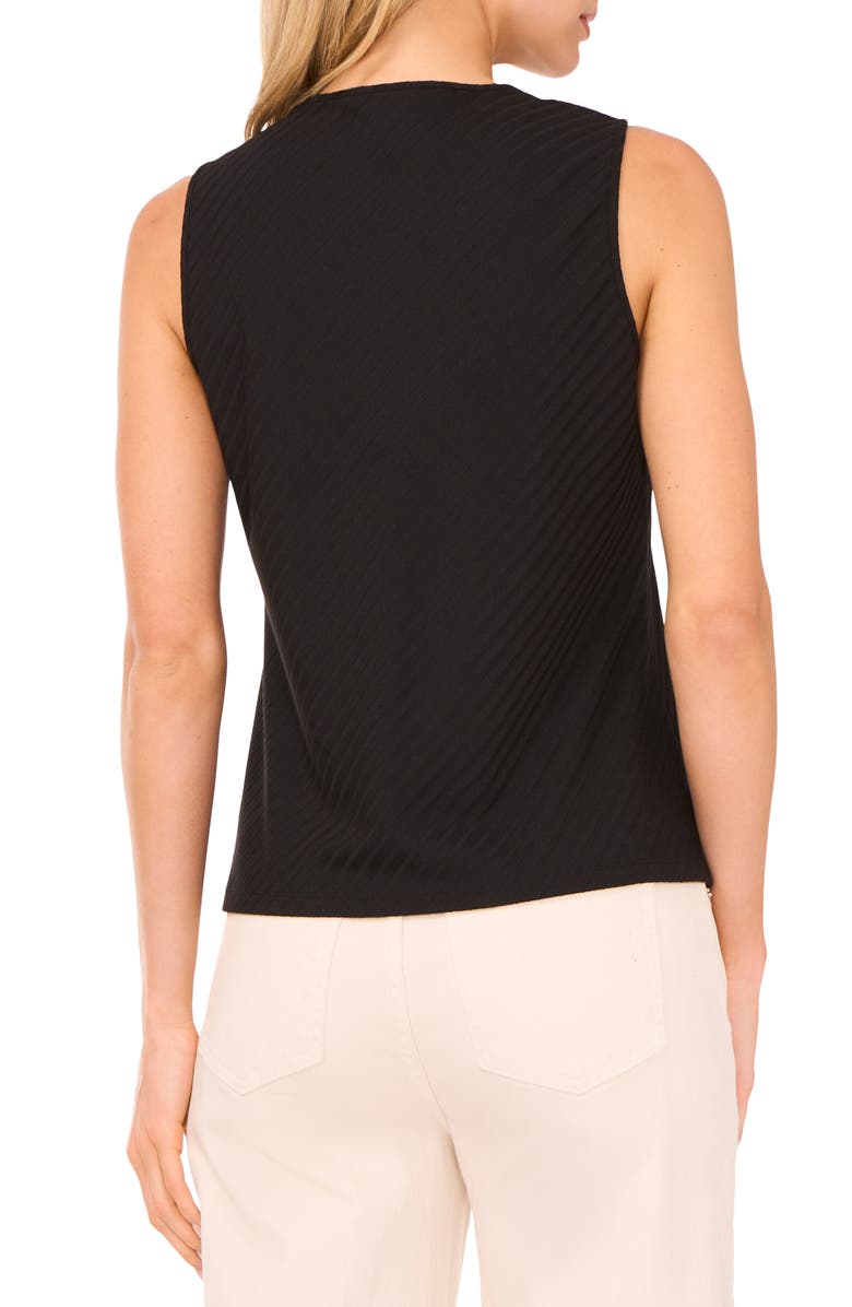 Halogen<sup>®</sup> Diagonal Stripe Knit Tank, Alternate, color, Rich Black