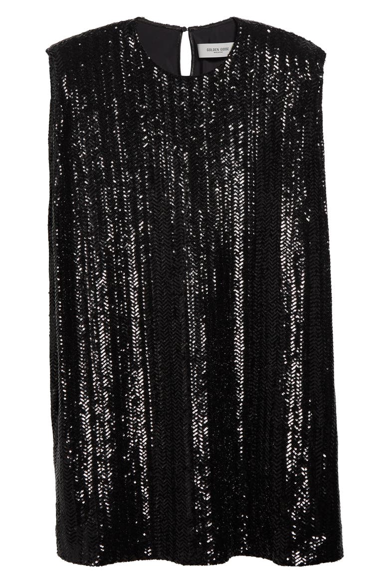 Journey Sequin Minidress, Alternate, color, BLACK