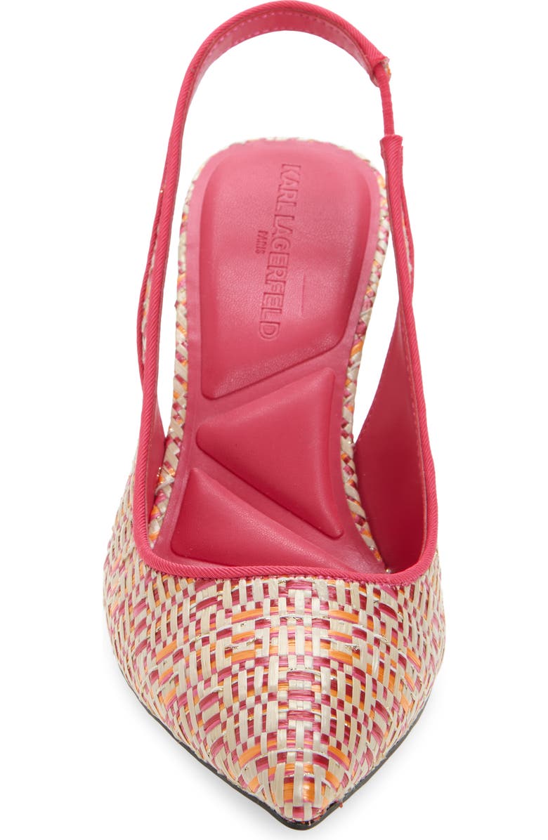 KARL LAGERFELD PARIS Rosalyn Pointed Toe Slingback Pump, Alternate, color, Teaberry