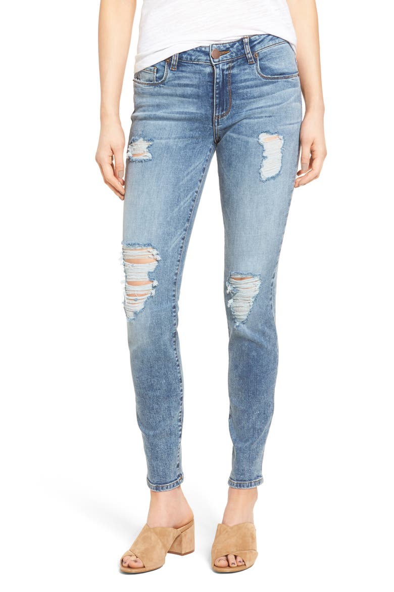 Piper Ankle Skinny Jeans, Main, color, ABALON COVE