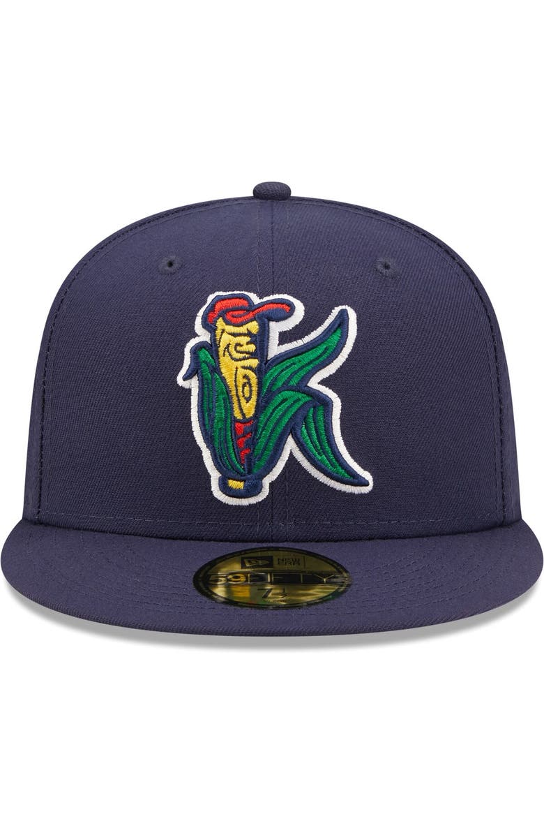 New Era Men's New Era Navy Cedar Rapids Kernels Authentic Collection Team Home 59FIFTY Fitted Hat, Alternate, color, 