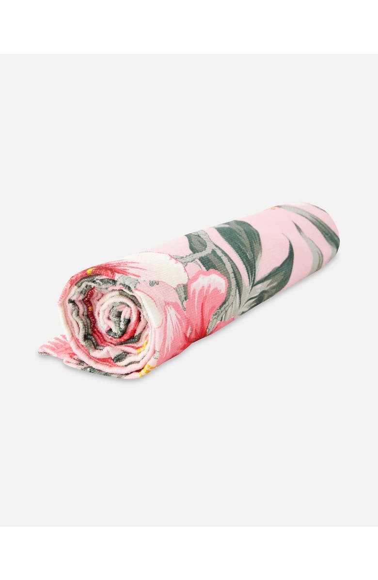 Deux par Deux Lightweight Hibiscus Beach Towel, Alternate, color, Pink Hibiscus Print
