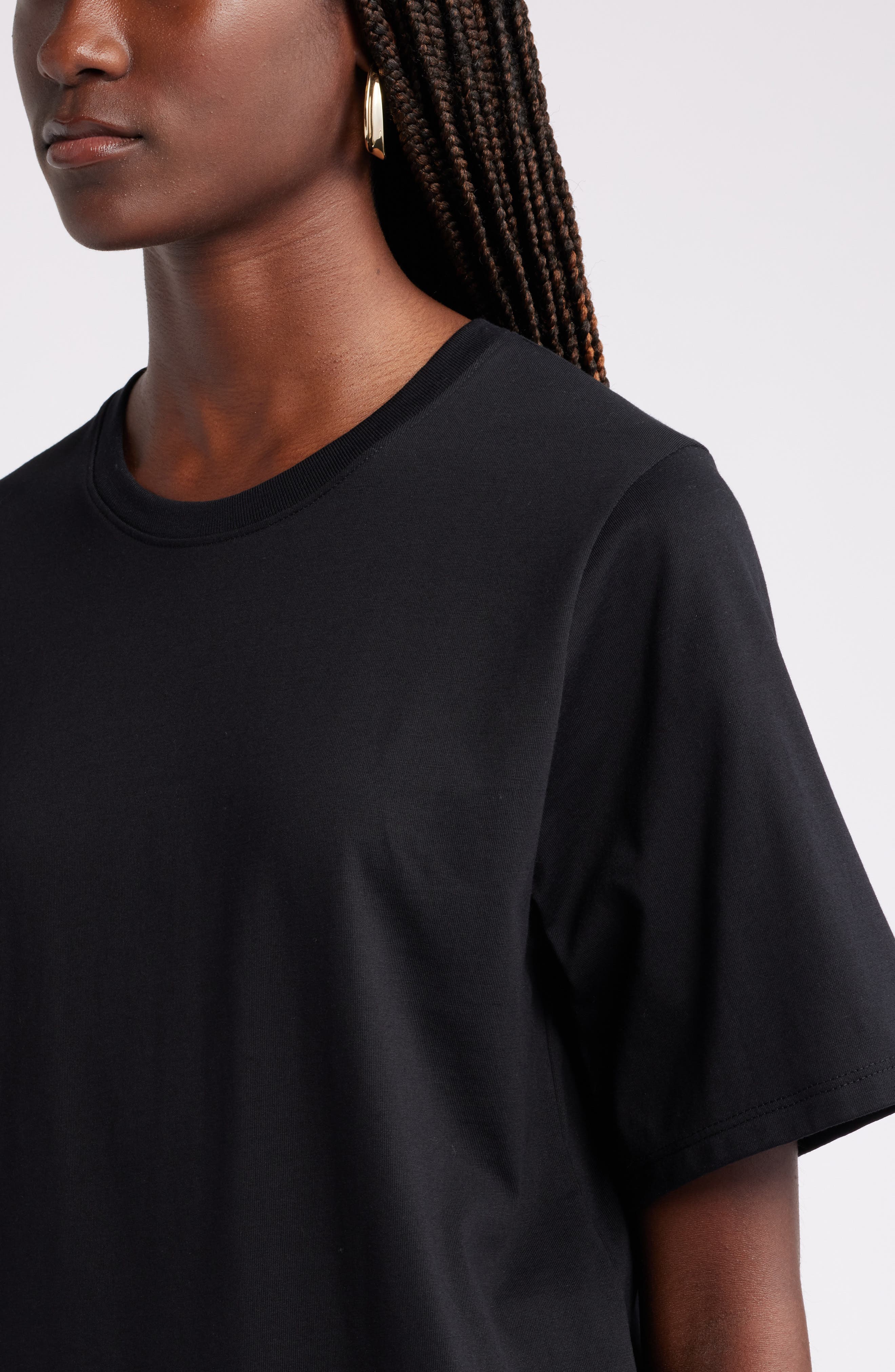 Женские Nordstrom Relaxed Fit Pima Cotton Crewneck T-Shirt — фото 5