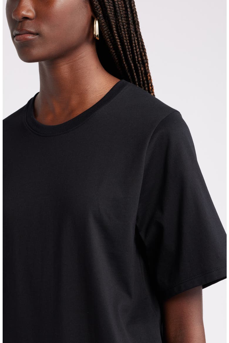 Relaxed Fit Pima Cotton Crewneck T-Shirt, Alternate, color, BLACK