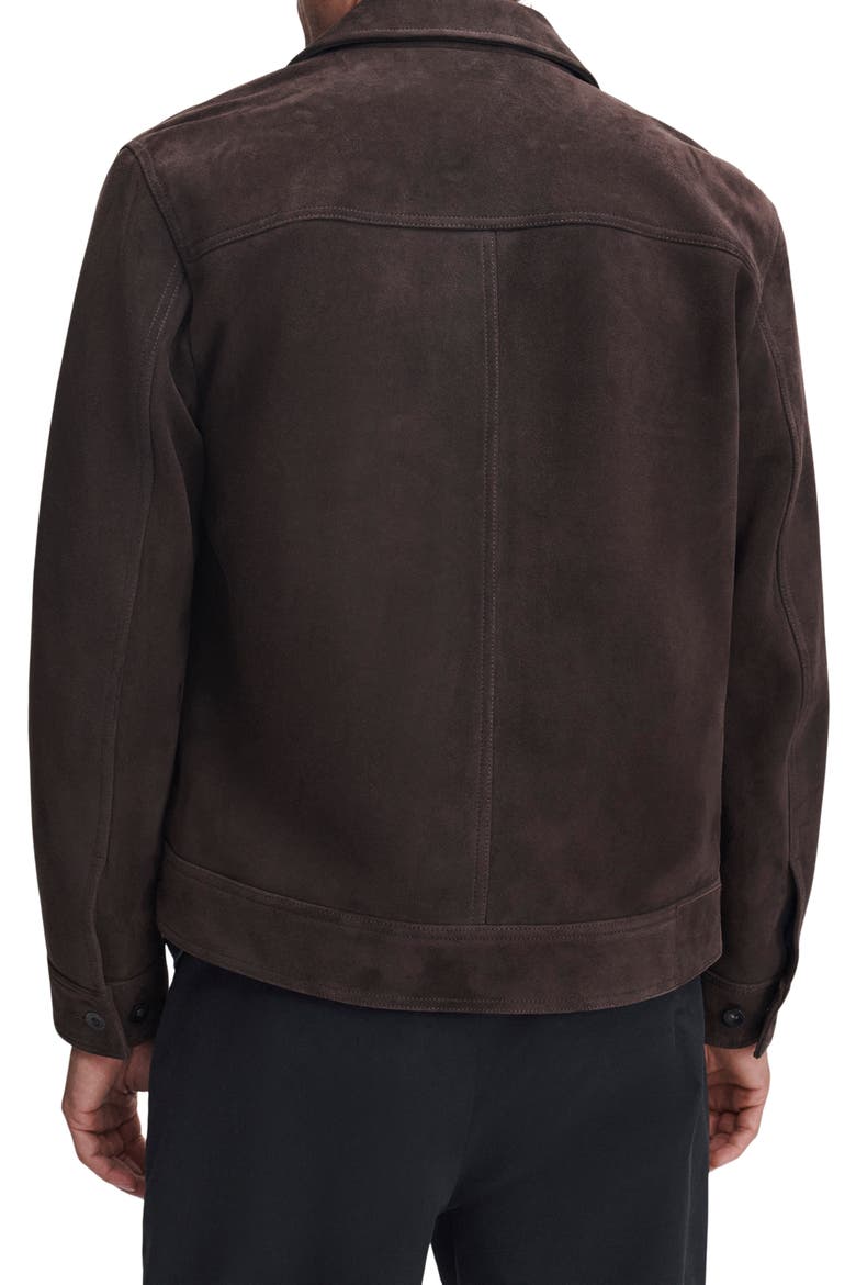 Suede Trucker Jacket, Alternate, color, BROWN