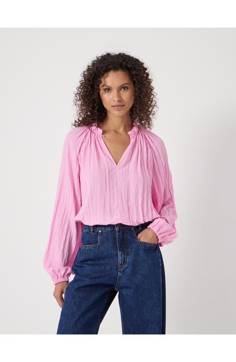 Hush Ruffled Long Sleeve Blouse, Main, color, Candy Pink