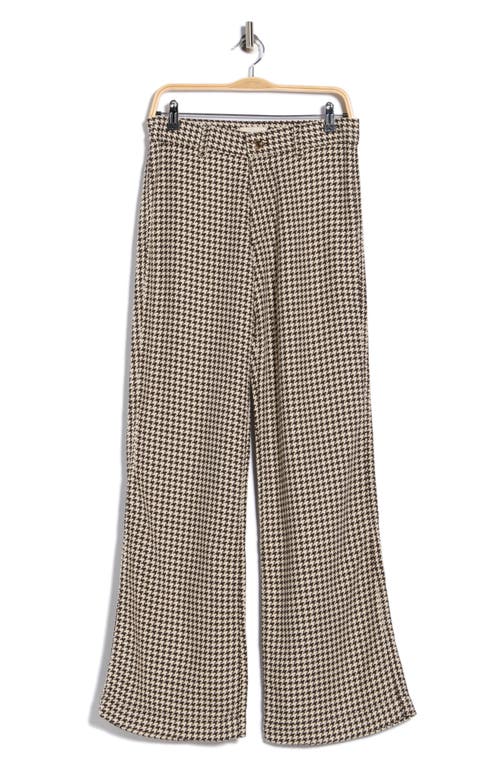 Dl1961 Desi Houndstooth Cotton Wide Leg Pants In Gray