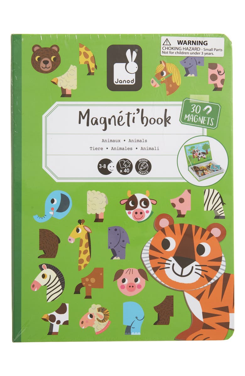 Janod Magnéti Book Animal Theme 40-Piece Game, Main, color, 