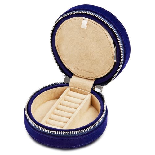 Wolf Royal Asscher Round Jewelry Zip Case In Blue