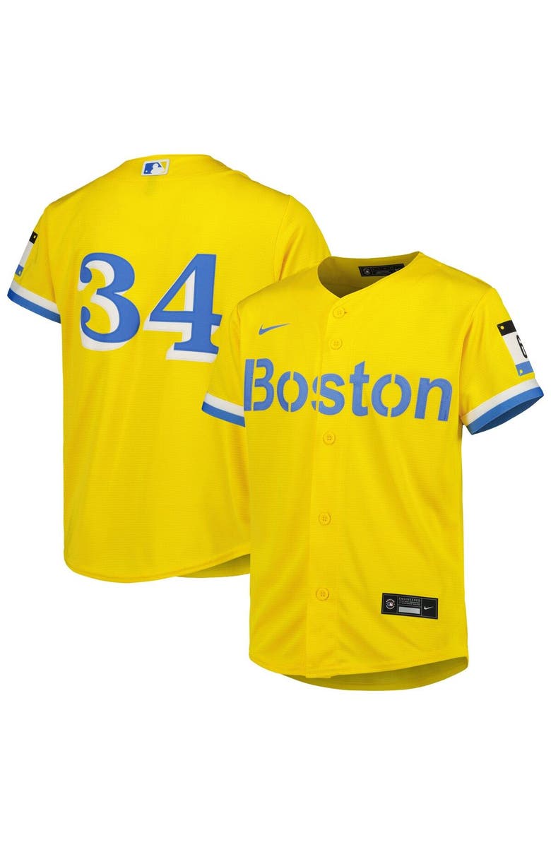 Nike Youth Nike David Ortiz Gold Boston Red Sox City Connect Replica Player Jersey, Main, color, Gold