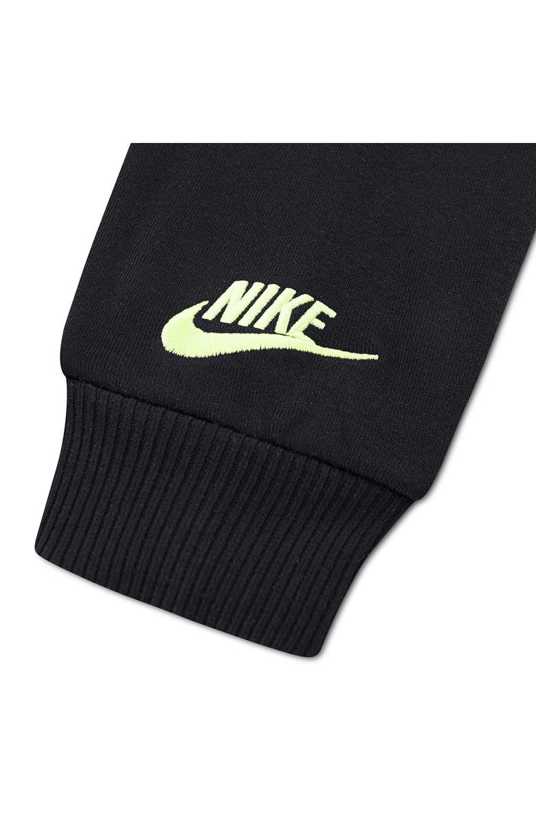 Nike Kids' Club Chenille Fleece Crewneck Sweatshirt, Alternate, color, Black