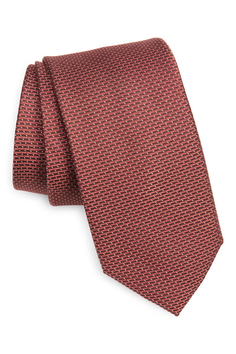 Cardona Jacquard Silk Tie, Main, color, COGNAC