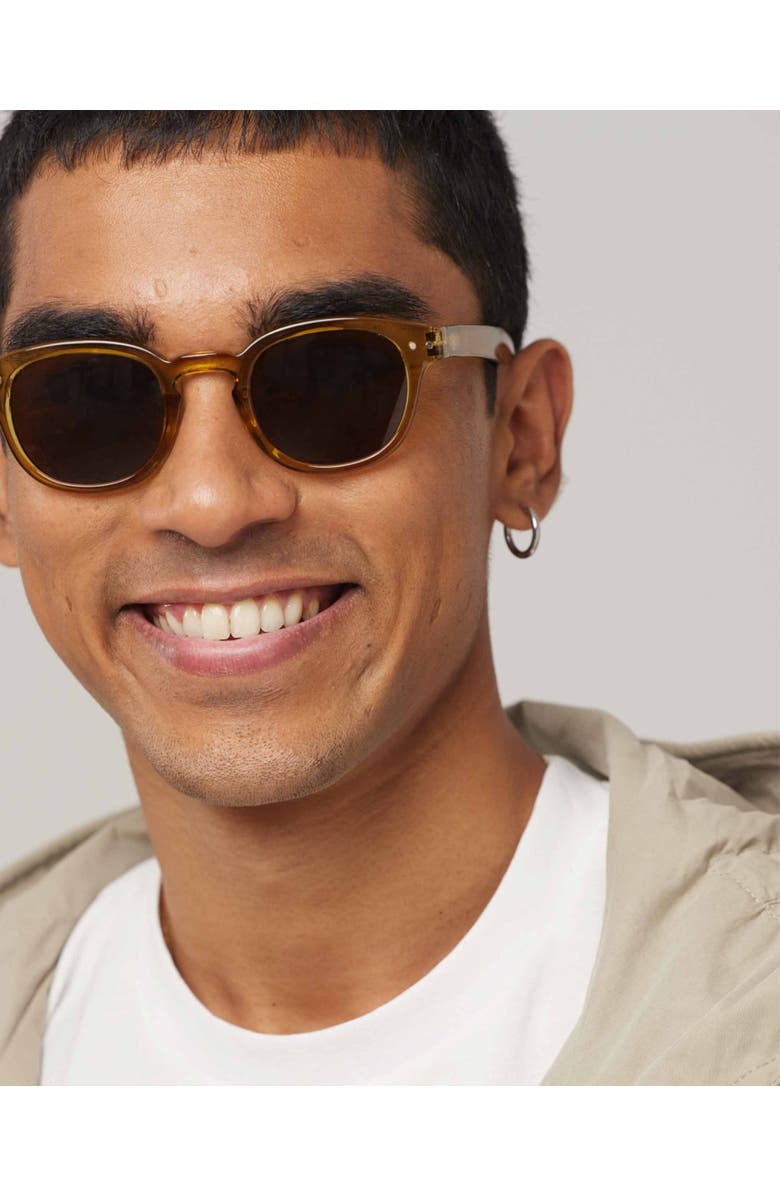 IZIPIZI #C 47mm Square Sunglasses, Alternate, color, Golden Green