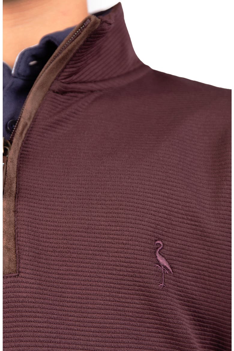 Kids' Ottoman Quarter Zip Pullover, Alternate, color, BURGUNDY