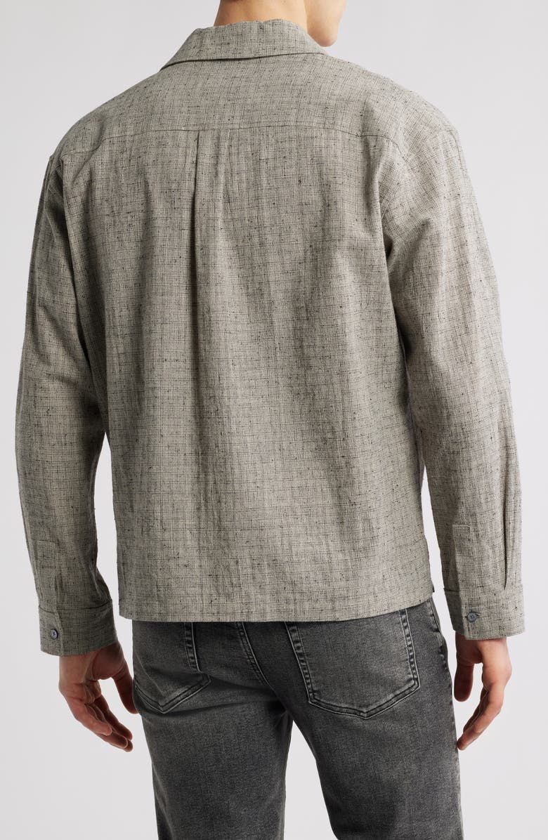 FRAME Textured Cotton & Linen Button-Up Shirt, Alternate, color, Beige Multi