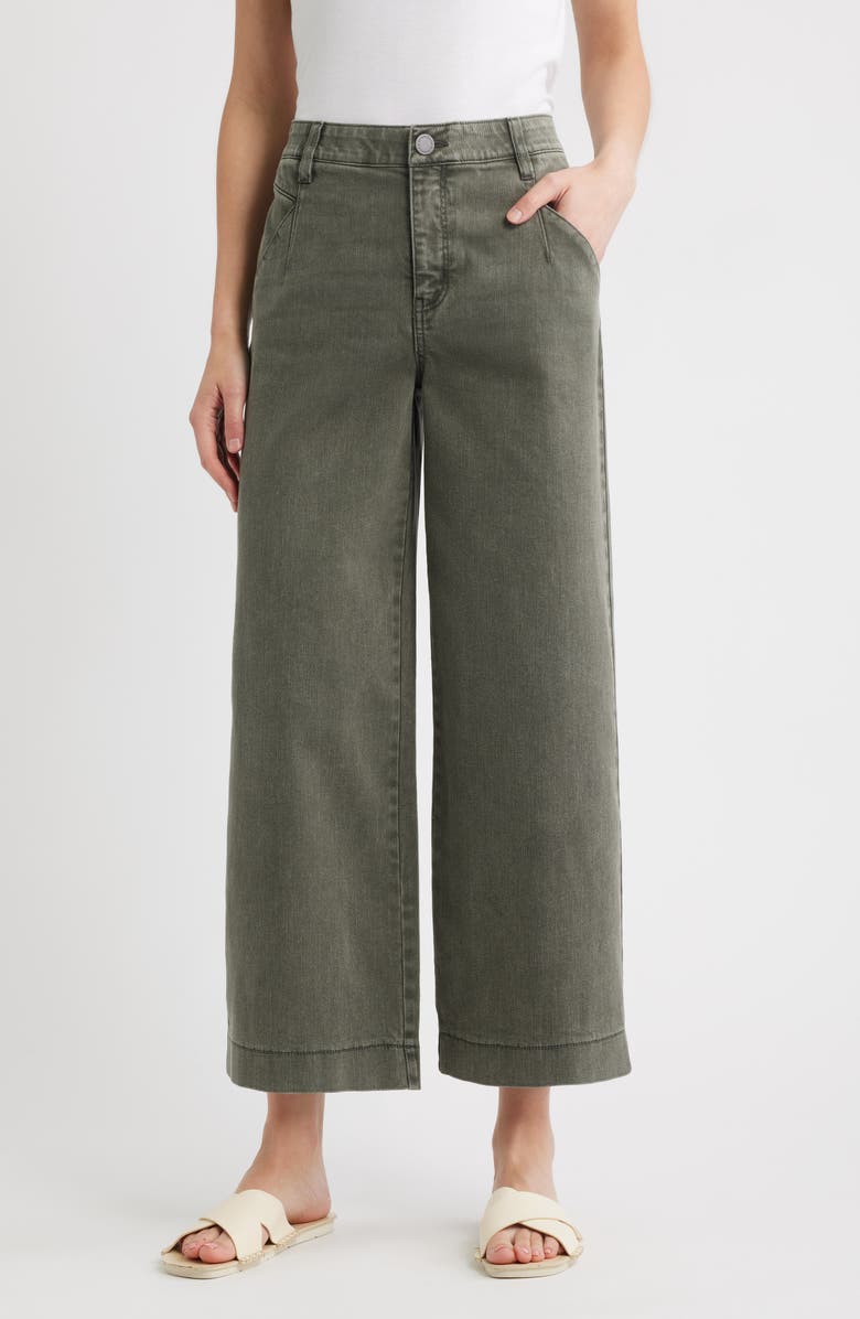 Wit & Wisdom Wyatt Skyrise Washed Ankle Wide Leg Jeans, Main, color, Washed Thyme