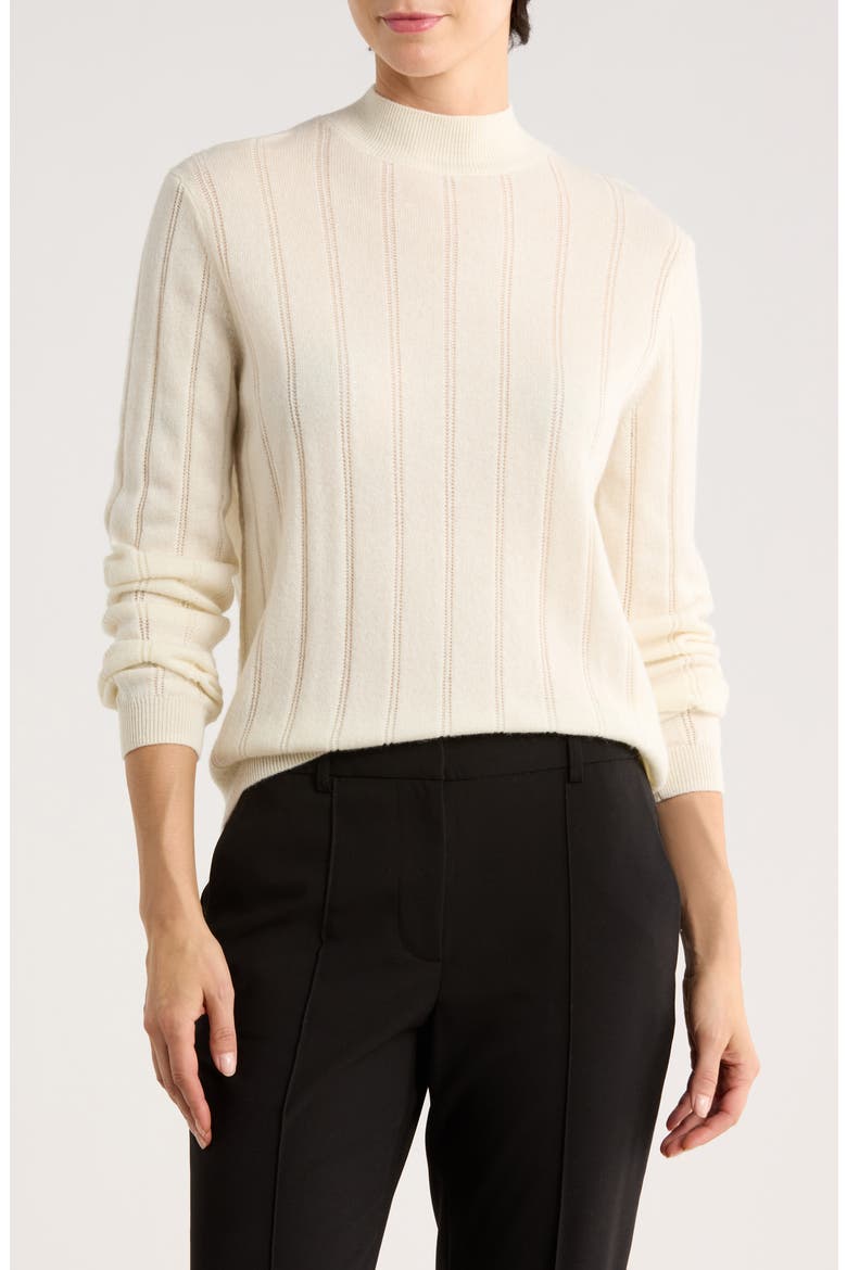 Wide Rib Wool & Cashmere Sweater, Main, color, IVORY