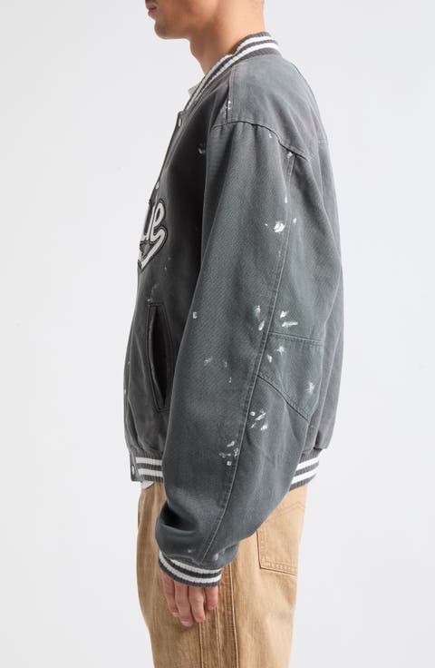 Inferno Washed Canvas Varsity Jacket