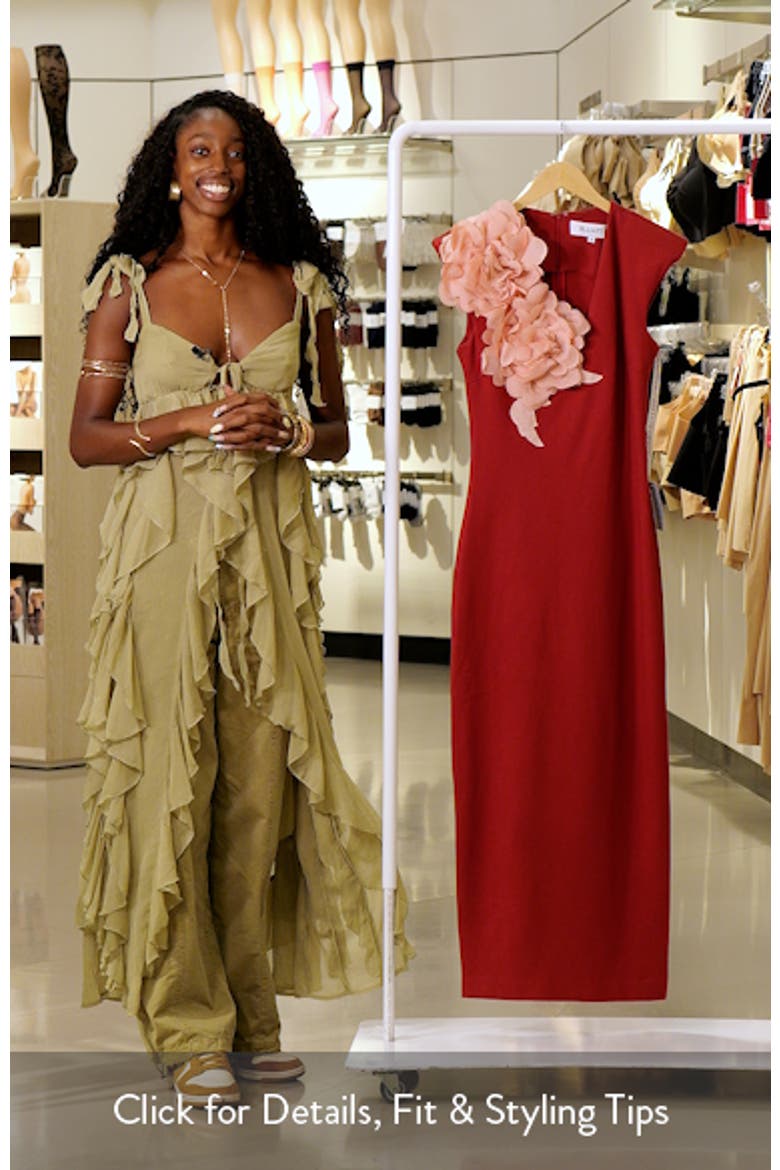 Zahara Floral Appliqué Sleeveless Gown video