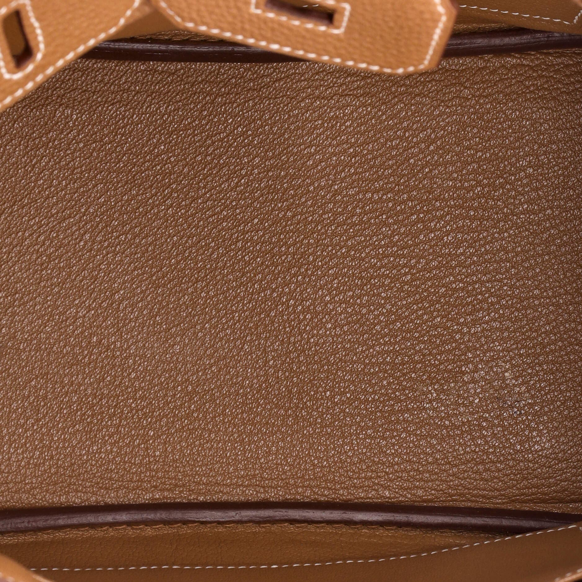 Birkin Handbag Brown Togo with Palladium Hardware 25, Alternate, color, Metallic Gold