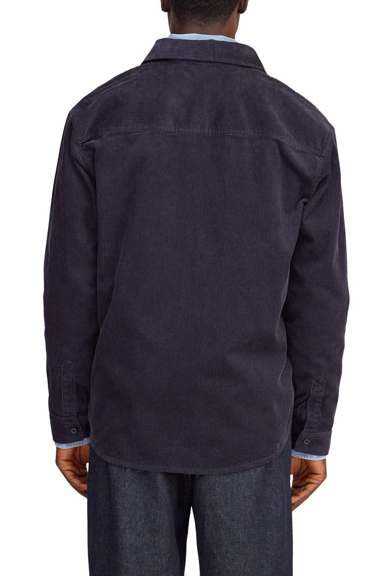Casper Cotton Corduroy Overshirt, Main, color, MARINE NAVY