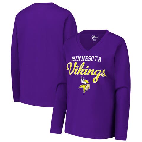 Women
s G-III 4Her by Carl Banks Purple Minnesota Vikings Post Season Long Sleeve V-Neck T-Shirt